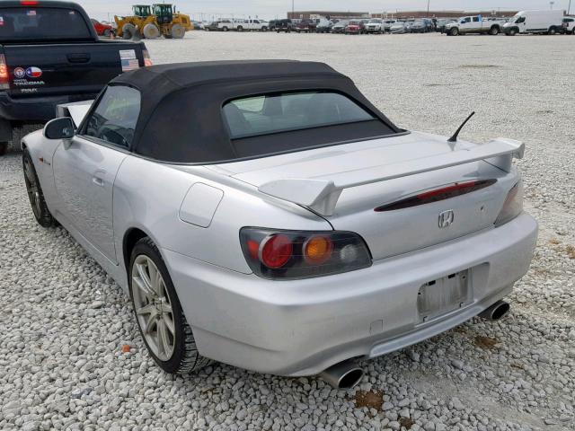 JHMAP21445S008125 - 2005 HONDA S2000 SILVER photo 3