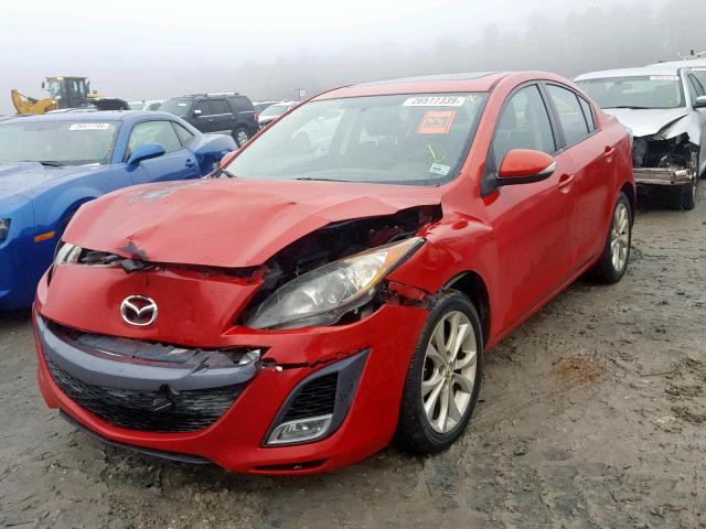 JM1BL1S68A1191508 - 2010 MAZDA 3 S RED photo 2