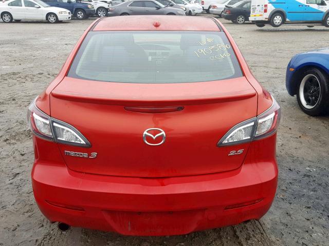 JM1BL1S68A1191508 - 2010 MAZDA 3 S RED photo 9