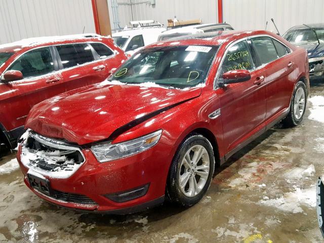 1FAHP2E88DG214584 - 2013 FORD TAURUS SEL RED photo 2