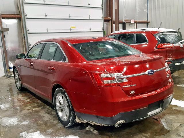 1FAHP2E88DG214584 - 2013 FORD TAURUS SEL RED photo 3