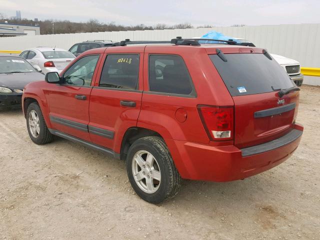 1J4HS48NX5C563402 - 2005 JEEP GRAND CHER RED photo 3