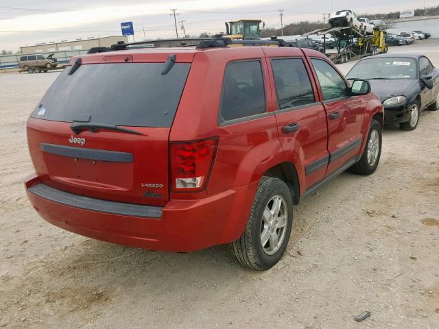 1J4HS48NX5C563402 - 2005 JEEP GRAND CHER RED photo 4