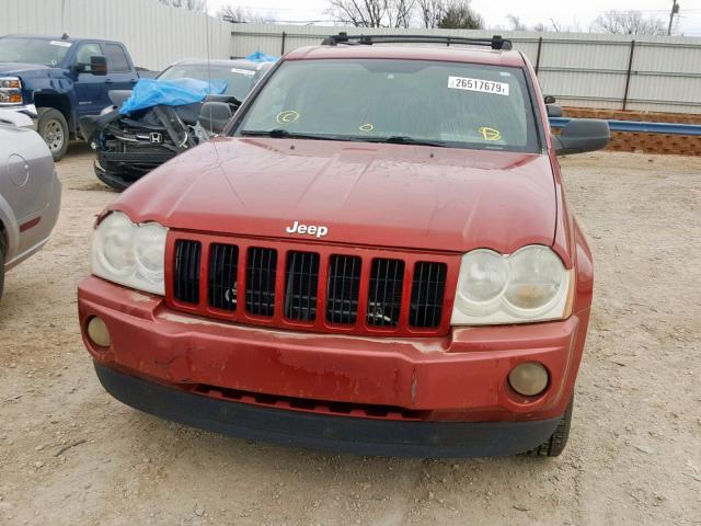 1J4HS48NX5C563402 - 2005 JEEP GRAND CHER RED photo 9