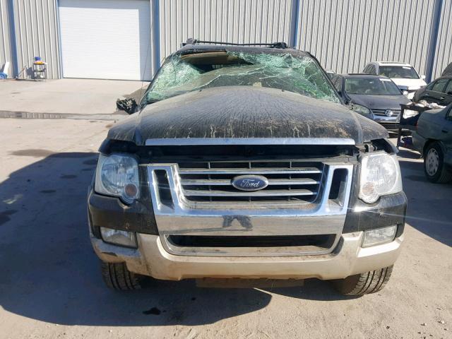 1FMEU64EX7UA72194 - 2007 FORD EXPLORER E BLACK photo 9