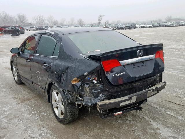 2HGFA1E63BH013710 - 2011 HONDA CIVIC LX-S BLACK photo 3