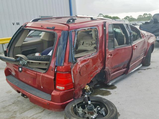 1FMZU75K64UB06770 - 2004 FORD EXPLORER L RED photo 4