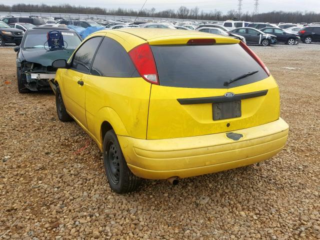 3FAFP31N55R115661 - 2005 FORD FOCUS ZX3 YELLOW photo 3