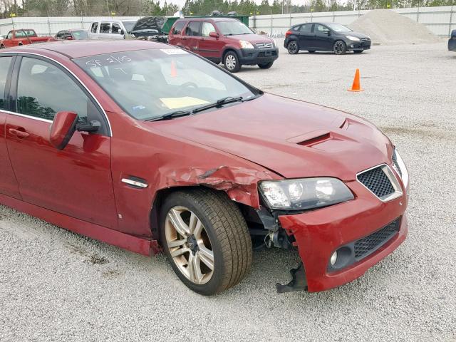 6G2ER57729L219766 - 2009 PONTIAC G8 MAROON photo 9