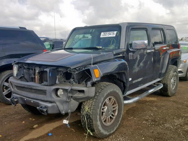 5GTDN13E778123962 - 2007 HUMMER H3 BLACK photo 2