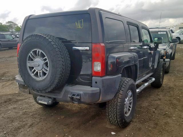 5GTDN13E778123962 - 2007 HUMMER H3 BLACK photo 4