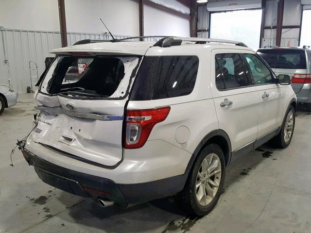 1FMHK7F8XCGA38586 - 2012 FORD EXPLORER L WHITE photo 4