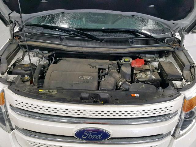 1FMHK7F8XCGA38586 - 2012 FORD EXPLORER L WHITE photo 7