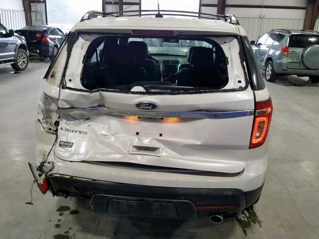 1FMHK7F8XCGA38586 - 2012 FORD EXPLORER L WHITE photo 9