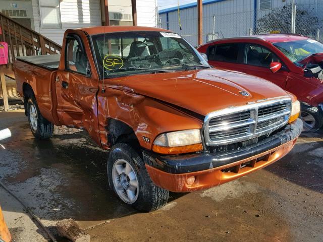 1B7GG26X8YS647577 - 2000 DODGE DAKOTA ORANGE photo 1