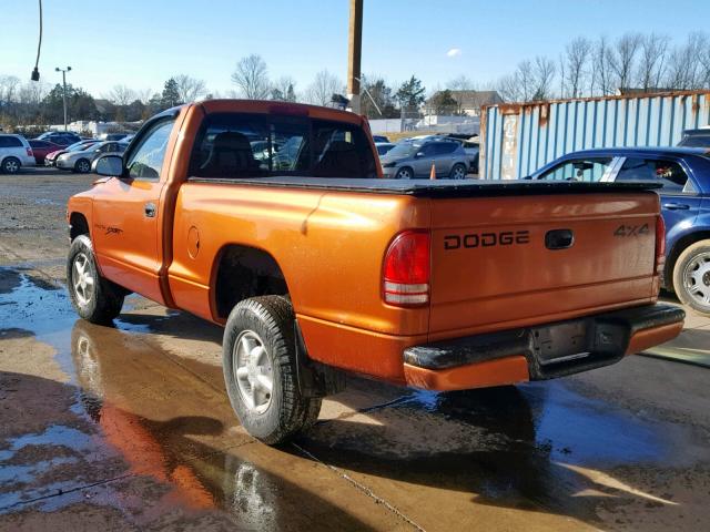 1B7GG26X8YS647577 - 2000 DODGE DAKOTA ORANGE photo 3