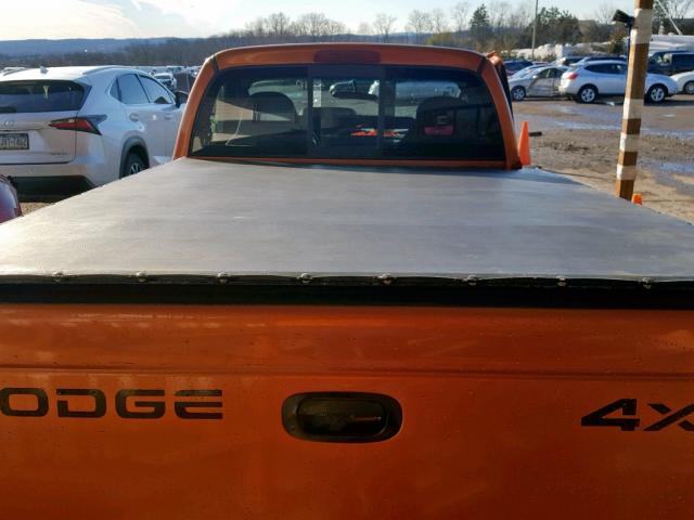 1B7GG26X8YS647577 - 2000 DODGE DAKOTA ORANGE photo 6