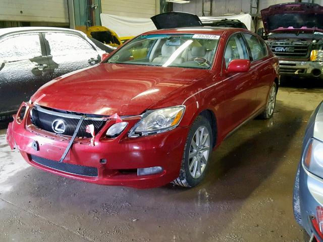 JTHCH96S960002453 - 2006 LEXUS GS GENERAT RED photo 2