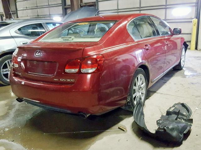 JTHCH96S960002453 - 2006 LEXUS GS GENERAT RED photo 4