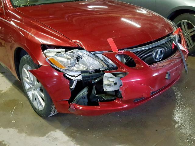 JTHCH96S960002453 - 2006 LEXUS GS GENERAT RED photo 9