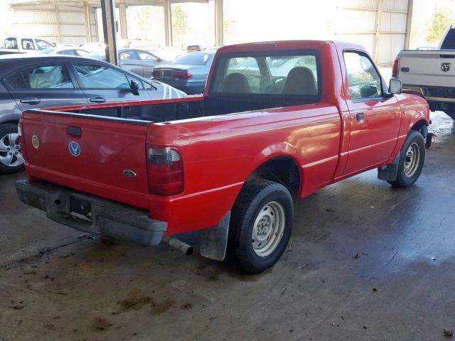 1FTYR10D23TA07679 - 2003 FORD RANGER RED photo 4