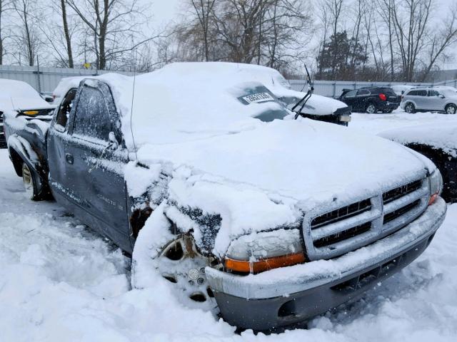 1B7GL42X22S569172 - 2002 DODGE DAKOTA SLT BLACK photo 1