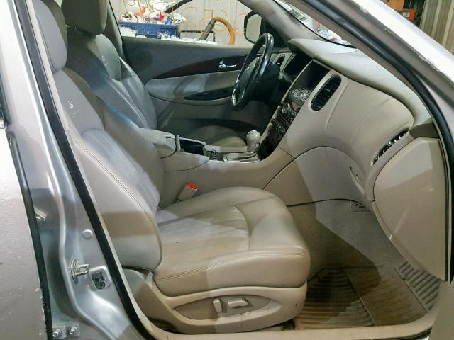 JN1AJ0HR2AM753806 - 2010 INFINITI EX35 BASE SILVER photo 5