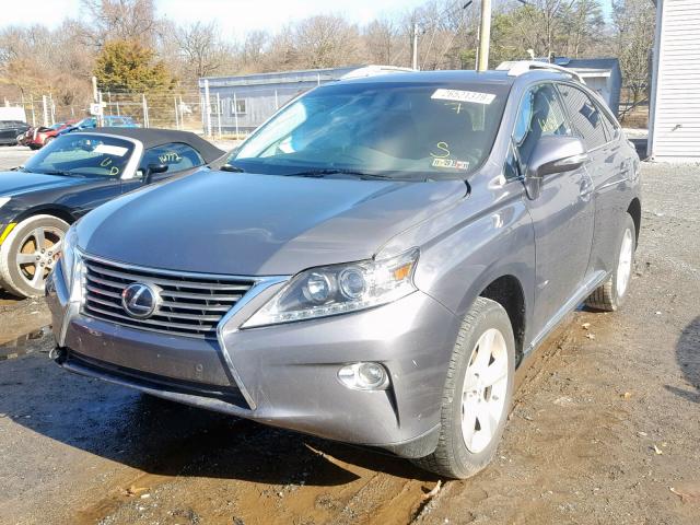 2T2BK1BAXDC211650 - 2013 LEXUS RX 350 GRAY photo 2