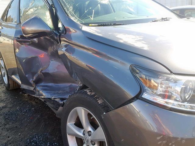 2T2BK1BAXDC211650 - 2013 LEXUS RX 350 GRAY photo 9