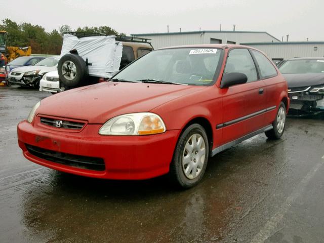 2HGEJ6448WH103840 - 1998 HONDA CIVIC DX RED photo 2