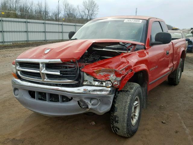 1B7GG23X2VS182469 - 1997 DODGE DAKOTA RED photo 2