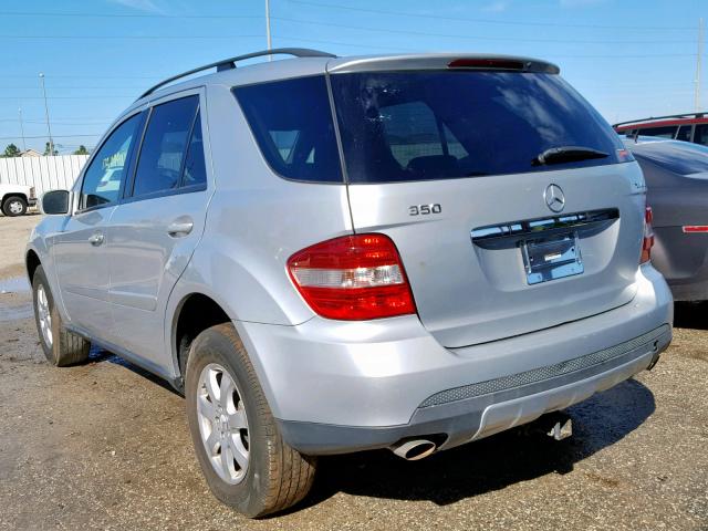 4JGBB86E87A244323 - 2007 MERCEDES-BENZ ML 350 SILVER photo 3