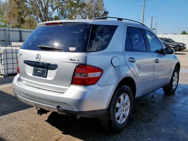 4JGBB86E87A244323 - 2007 MERCEDES-BENZ ML 350 SILVER photo 4