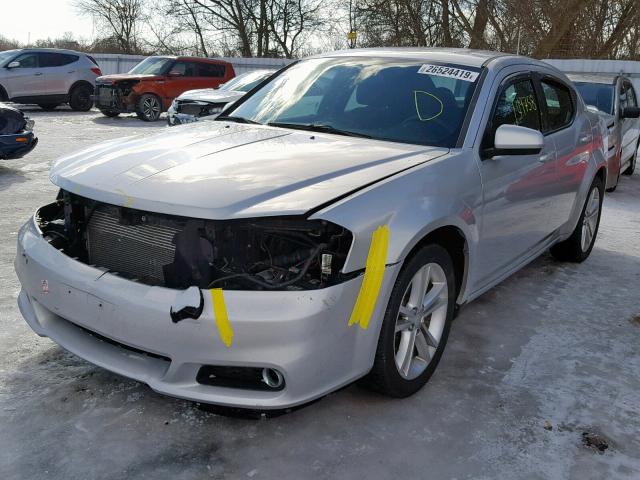 1B3BD1FB5BN564584 - 2011 DODGE AVENGER MA SILVER photo 2