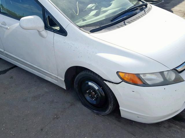 1HGFA16918L059878 - 2008 HONDA CIVIC EXL WHITE photo 9