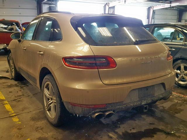 WP1AB2A56HLB11035 - 2017 PORSCHE MACAN S GOLD photo 3