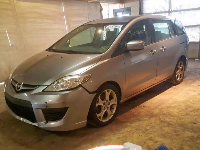 JM1CR2W35A0369048 - 2010 MAZDA 5 SILVER photo 2