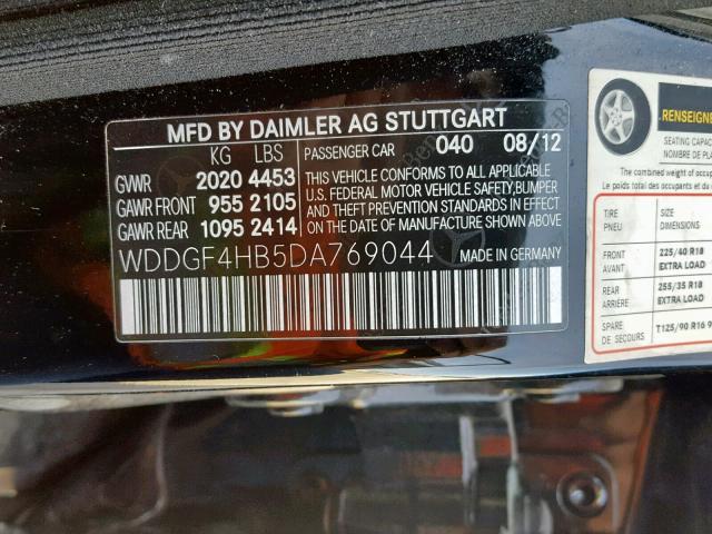 WDDGF4HB5DA769044 - 2013 MERCEDES-BENZ C 250 BLACK photo 10