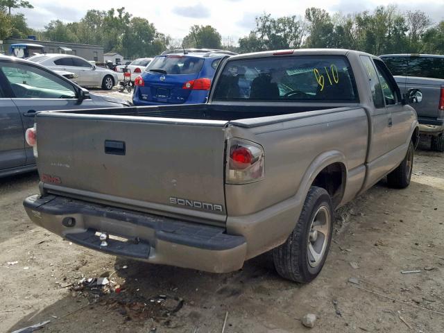 1GTCS19W318213936 - 2001 GMC SONOMA GRAY photo 4