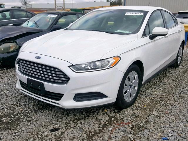 1FA6P0G7XE5380487 - 2014 FORD FUSION S WHITE photo 2