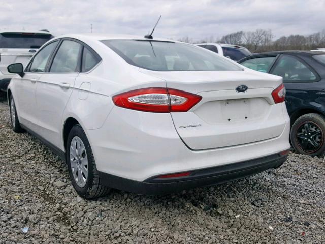 1FA6P0G7XE5380487 - 2014 FORD FUSION S WHITE photo 3