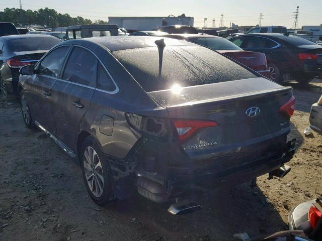 5NPE34AF7FH021236 - 2015 HYUNDAI SONATA SPO BLACK photo 3