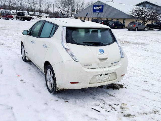 JN1AZ0CP3CT022860 - 2012 NISSAN LEAF SV WHITE photo 3