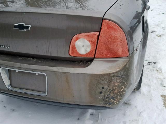 1G1ZC5EB0AF242378 - 2010 CHEVROLET MALIBU 1LT BROWN photo 9