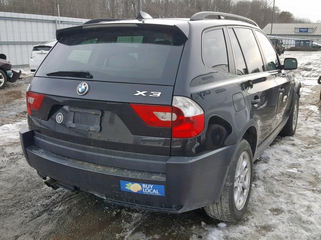 WBXPA73414WB24693 - 2004 BMW X3 2.5I BLACK photo 4