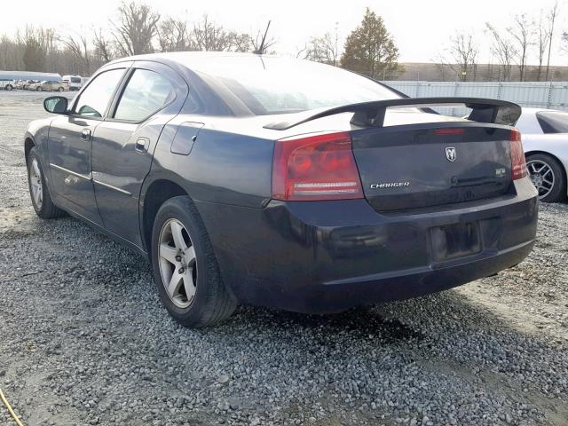 2B3KA43R18H269639 - 2008 DODGE CHARGER BLACK photo 3