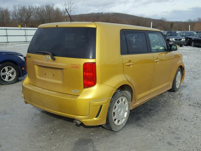 JTLKE50E081057277 - 2008 TOYOTA SCION XB GOLD photo 4