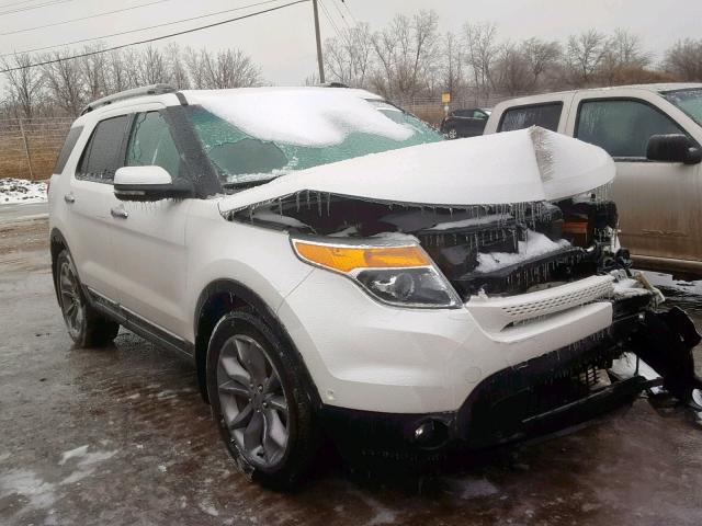 1FM5K8F87DGA30049 - 2013 FORD EXPLORER L WHITE photo 1