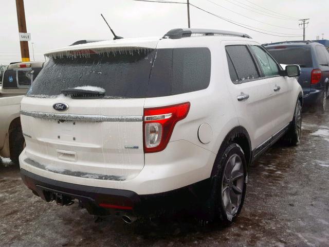 1FM5K8F87DGA30049 - 2013 FORD EXPLORER L WHITE photo 4