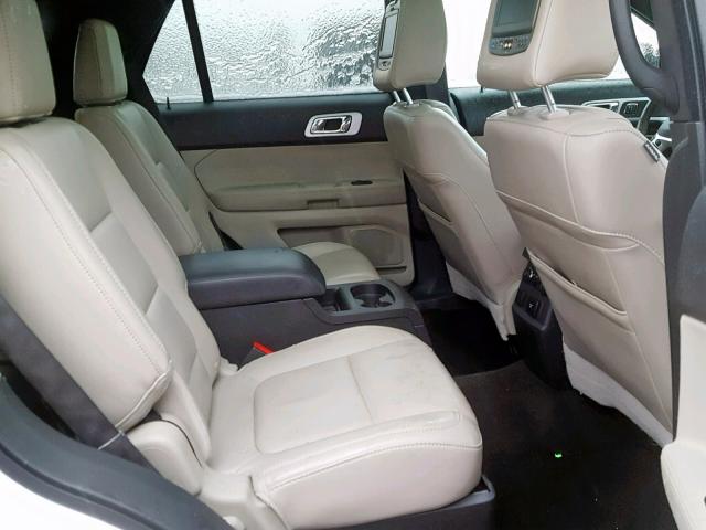 1FM5K8F87DGA30049 - 2013 FORD EXPLORER L WHITE photo 6